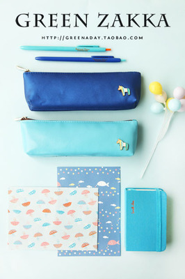 GREEN ZAKKA糖果色木馬PU皮筆袋 為你的書(shū)桌注入一抹童話與秩序